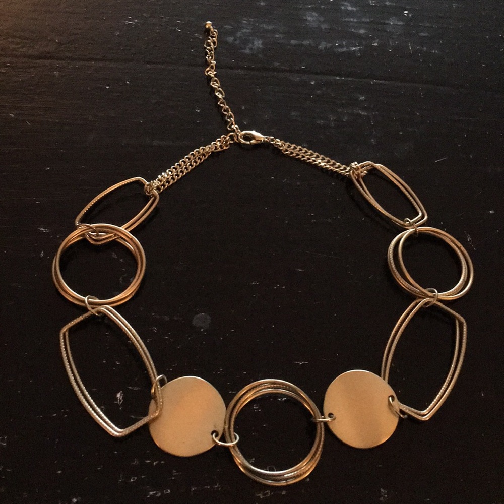 Gold Geometrical Choker Necklace